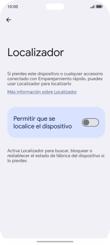 Pulsa el indicador junto a 