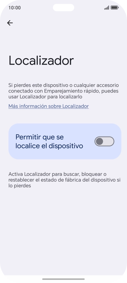 Pulsa el indicador junto a 