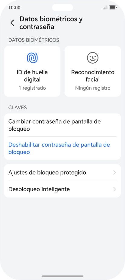 Pulsa Deshabilitar contraseña de pantalla de bloqueo e introduce el código de seguridad extra que has creado anteriormente. Pulsa Deshabilitar contraseña de pantalla de bloqueo e introduce el código de seguridad extra que has creado anteriormente.