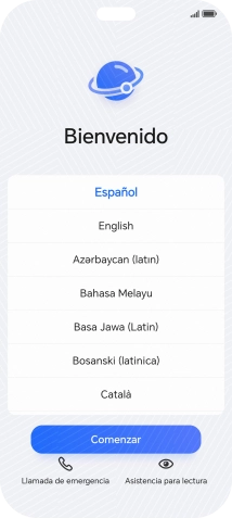 Pulsa el idioma deseado.