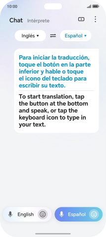Sigue las indicaciones de la pantalla para seleccionar los ajustes de idioma deseados y utilizar la función. Sigue las indicaciones de la pantalla para seleccionar los ajustes de idioma deseados y utilizar la función.