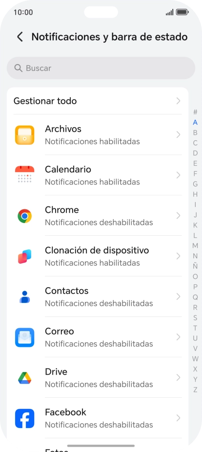 Pulsa Gestionar todo. Pulsa Gestionar todo.