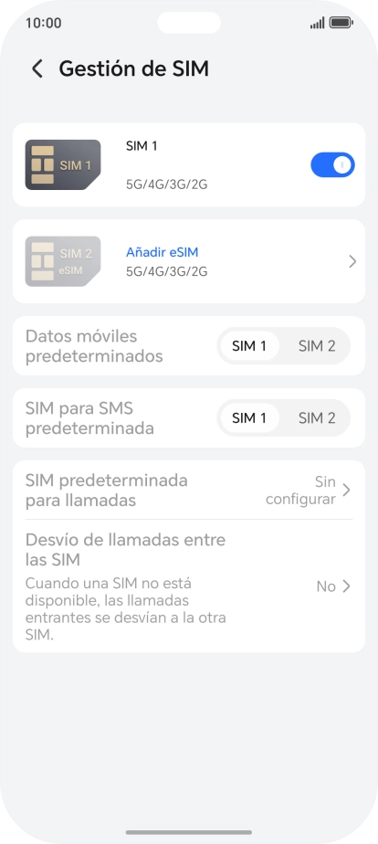 Pulsa Añadir eSIM.