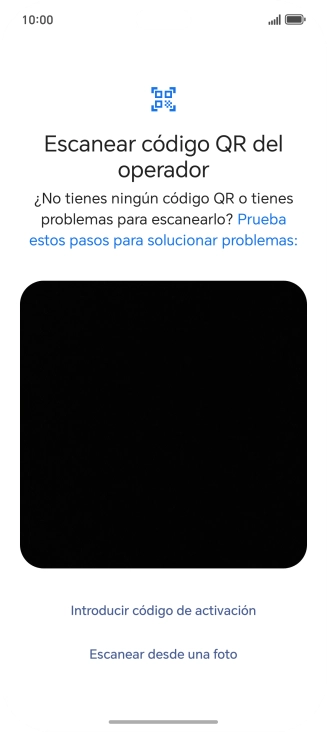 Coloca el código QR dentro del marco de la cámara del teléfono para escanearlo.