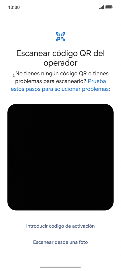 Coloca el código QR dentro del marco de la cámara del teléfono para escanearlo.