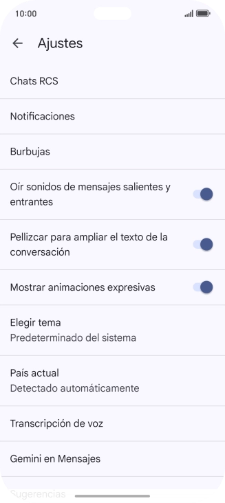 Pulsa Gemini en Mensajes. Pulsa Gemini en Mensajes.