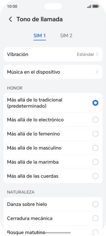 Pulsa los timbres de llamada deseados para escucharlos.