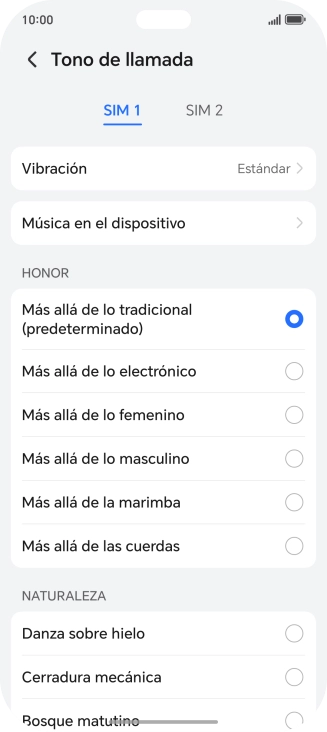 Pulsa los timbres de llamada deseados para escucharlos.