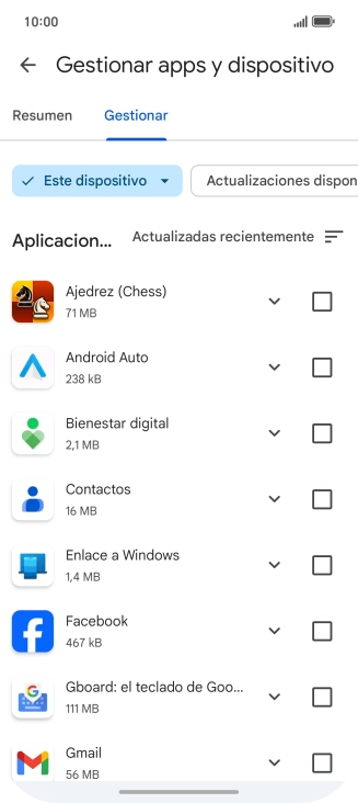 Pulsa la app deseada.