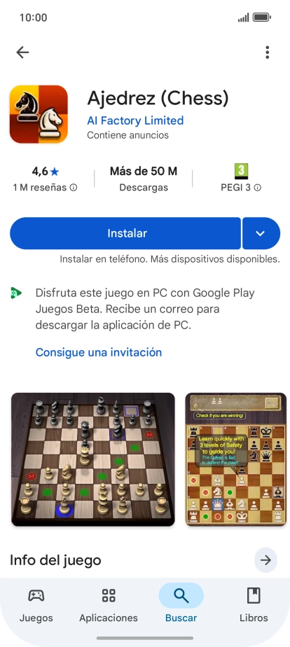 Pulsa Instalar y sigue las indicaciones de la pantalla para instalar la app. Pulsa Instalar y sigue las indicaciones de la pantalla para instalar la app.