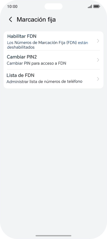 Pulsa Habilitar FDN. Pulsa Habilitar FDN.