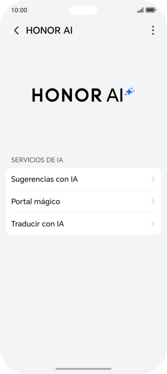 En la pantalla aparecen ahora más ejemplos de cómo puedes utilizar HONOR AI. En la pantalla aparecen ahora más ejemplos de cómo puedes utilizar HONOR AI.