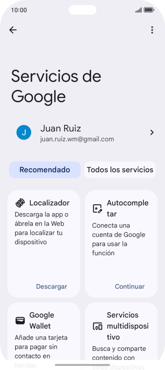 Pulsa Todos los servicios.