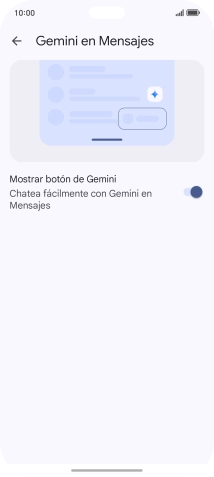 Pulsa la flecha hacia la izquierda las veces que sean necesarias para regresar a la vista de los mensajes. Pulsa la flecha hacia la izquierda las veces que sean necesarias para regresar a la vista de los mensajes.