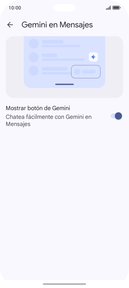 Pulsa la flecha hacia la izquierda las veces que sean necesarias para regresar a la vista de los mensajes. Pulsa la flecha hacia la izquierda las veces que sean necesarias para regresar a la vista de los mensajes.