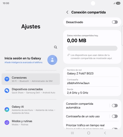 Pulsa Nombre de red.