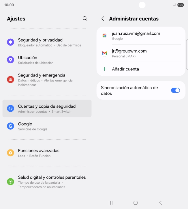 Pulsa el indicador junto a 