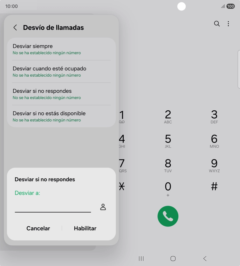 Introduce +34600132000 y pulsa Habilitar.