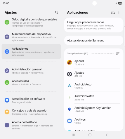 Pulsa la app deseada.
