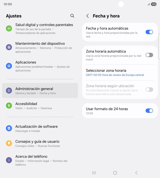 Pulsa el indicador junto a 