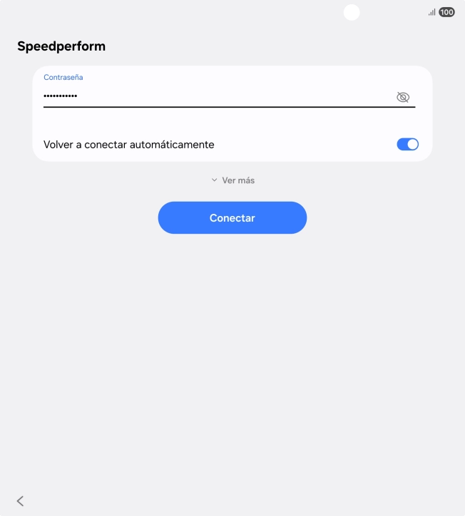 Introduce la contraseña de la red wifi y pulsa Conectar.