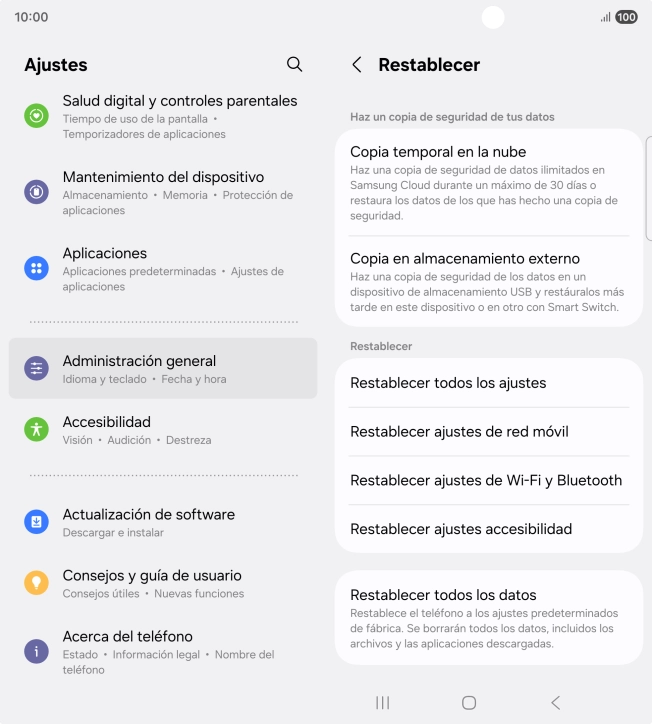 Pulsa Restablecer ajustes de red móvil.
