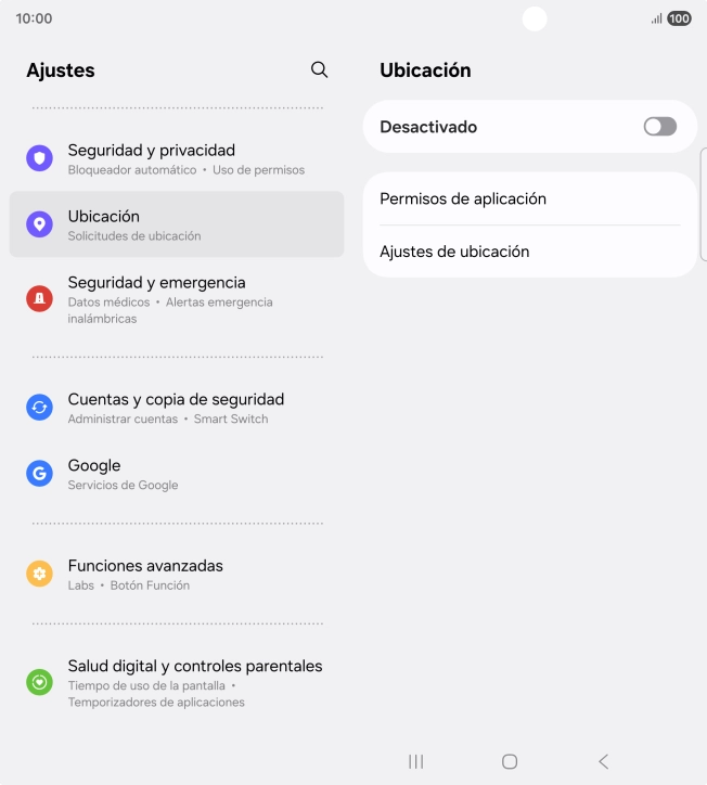 Pulsa el indicador para activar o desactivar la función.