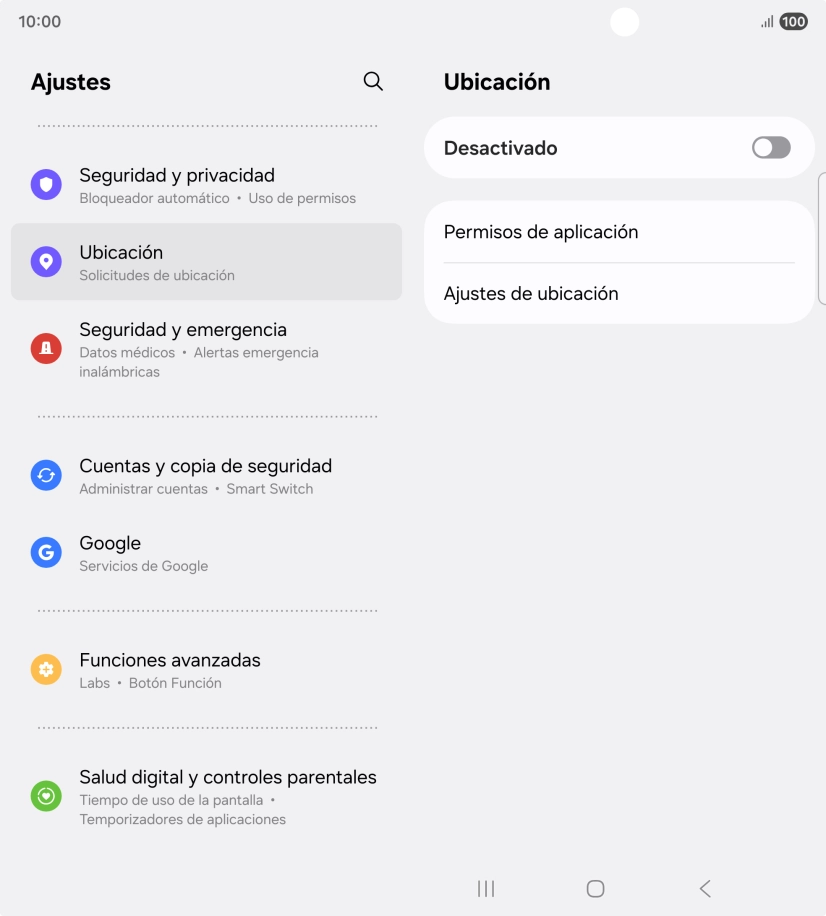 Pulsa el indicador para activar o desactivar la función.