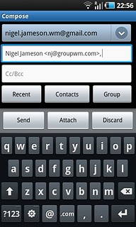 Write subject and text for your email message.Press Send.