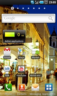 The alarm icon indicates that the alarm is set.Further information:Set alarm