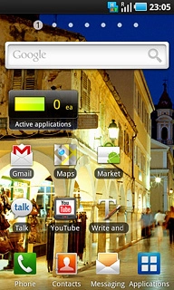 The HSDPA icon indicates that an HSDPA data connection is active.Further information:Choose network mode