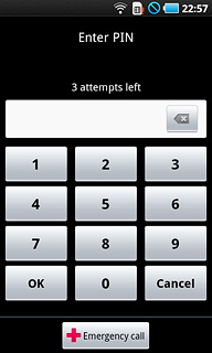 Key in the PIN and press OK.