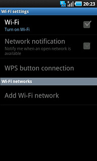 Press Wi-Fi to activate Wi-Fi.
