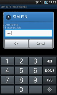 Key in your current PIN and press OK.