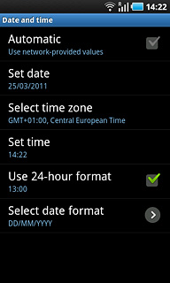 Press Select time zone.