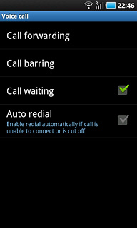 Press Call forwarding.