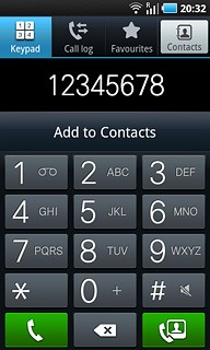 Key in the required number and press the call icon.
