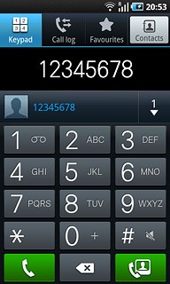 Key in the required number and press the video call icon.
