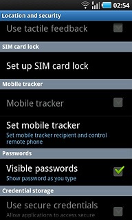 Press Set up SIM card lock.