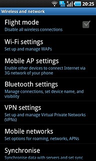 Press Mobile AP settings.