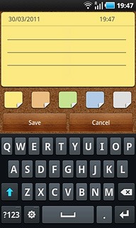Write the text and press Save.