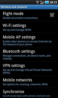 Press Mobile networks.