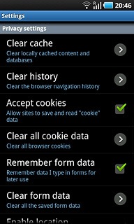 Press Clear all cookie data.