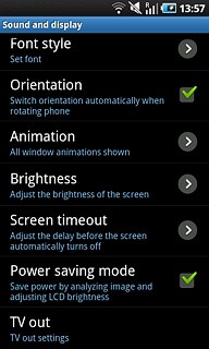 Press Screen timeout.
