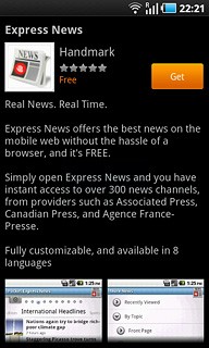 Press Get.Follow the instructions on the display to download and install the application.