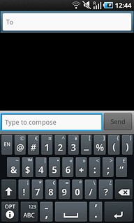 Press ABC to return to text input.