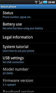 Press USB settings.
