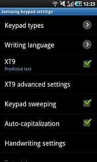 Press Writing language.