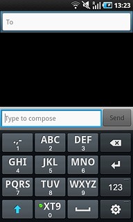 To key in symbols:Press 123 and then ?#+.