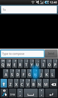 Press the first letter of the required word and slide your finger, without lifting it, across all the letters in the word.Lift your finger after the last letter.